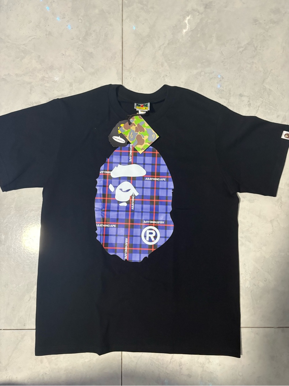 Black Plaid bape T-Shirt